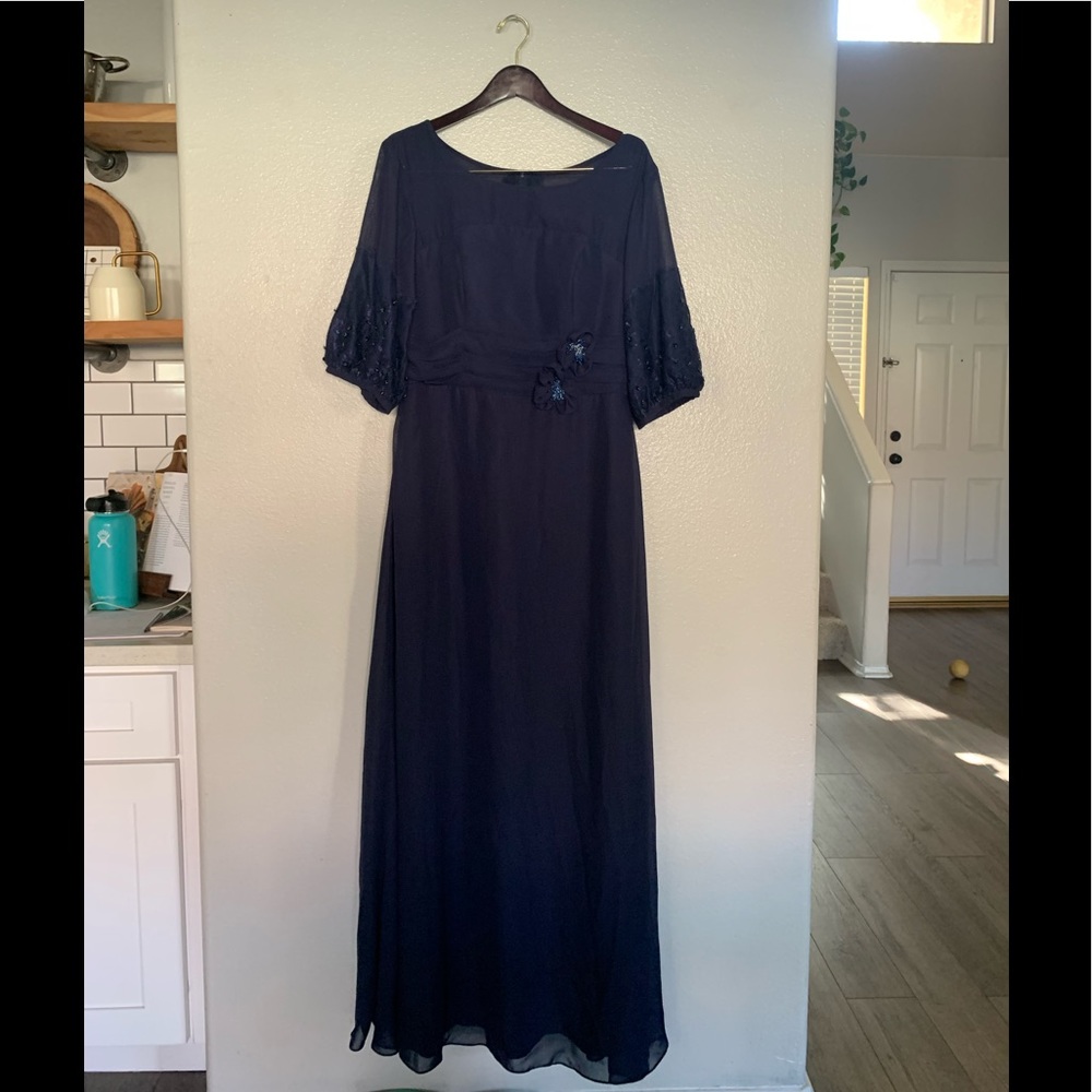 TS Couture Light in the Box Mother of the Bride Navy Chiffon Dress NWT